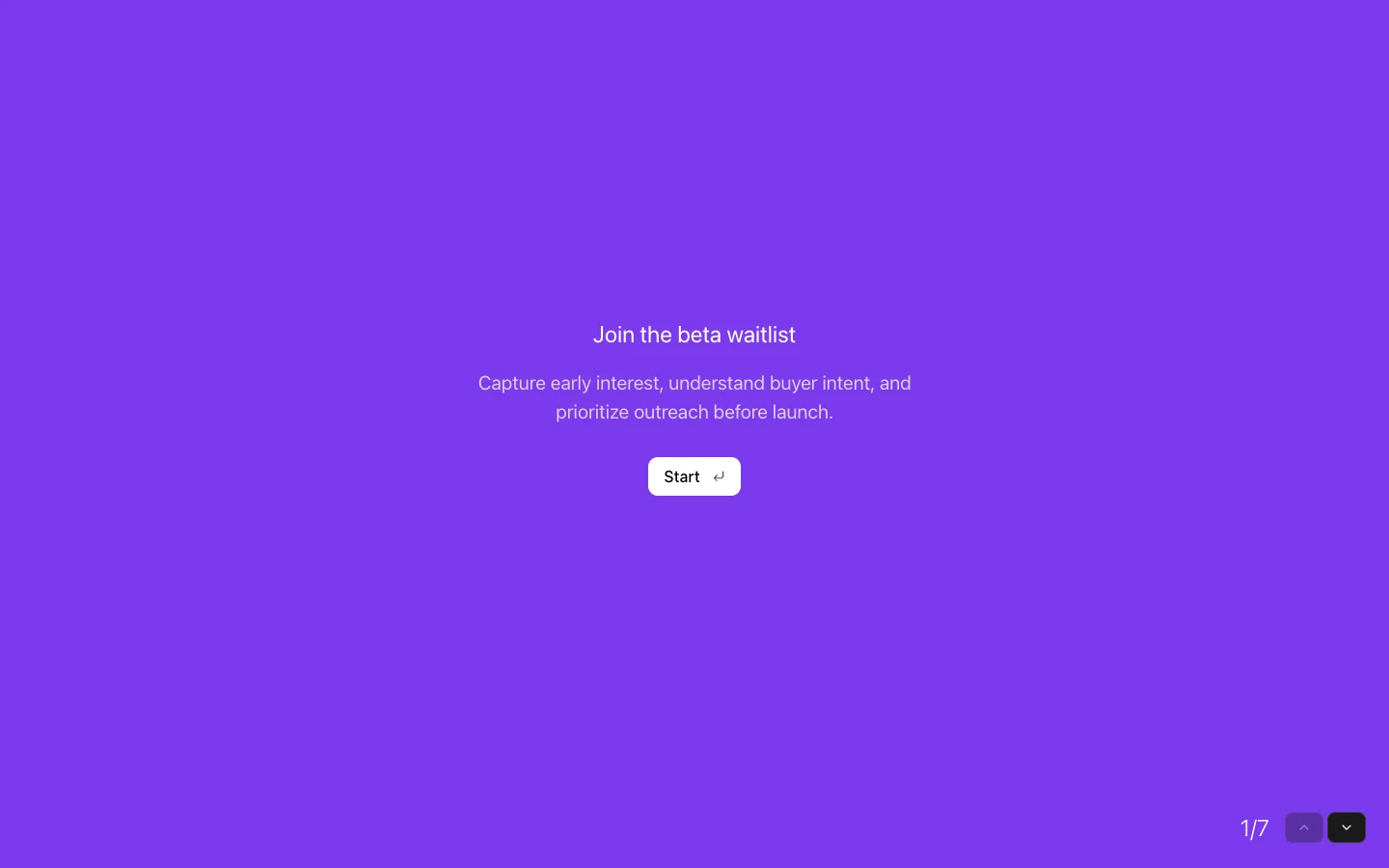 Beta Signup Form preview