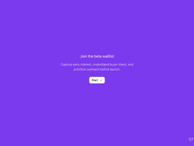 Beta Signup Form preview