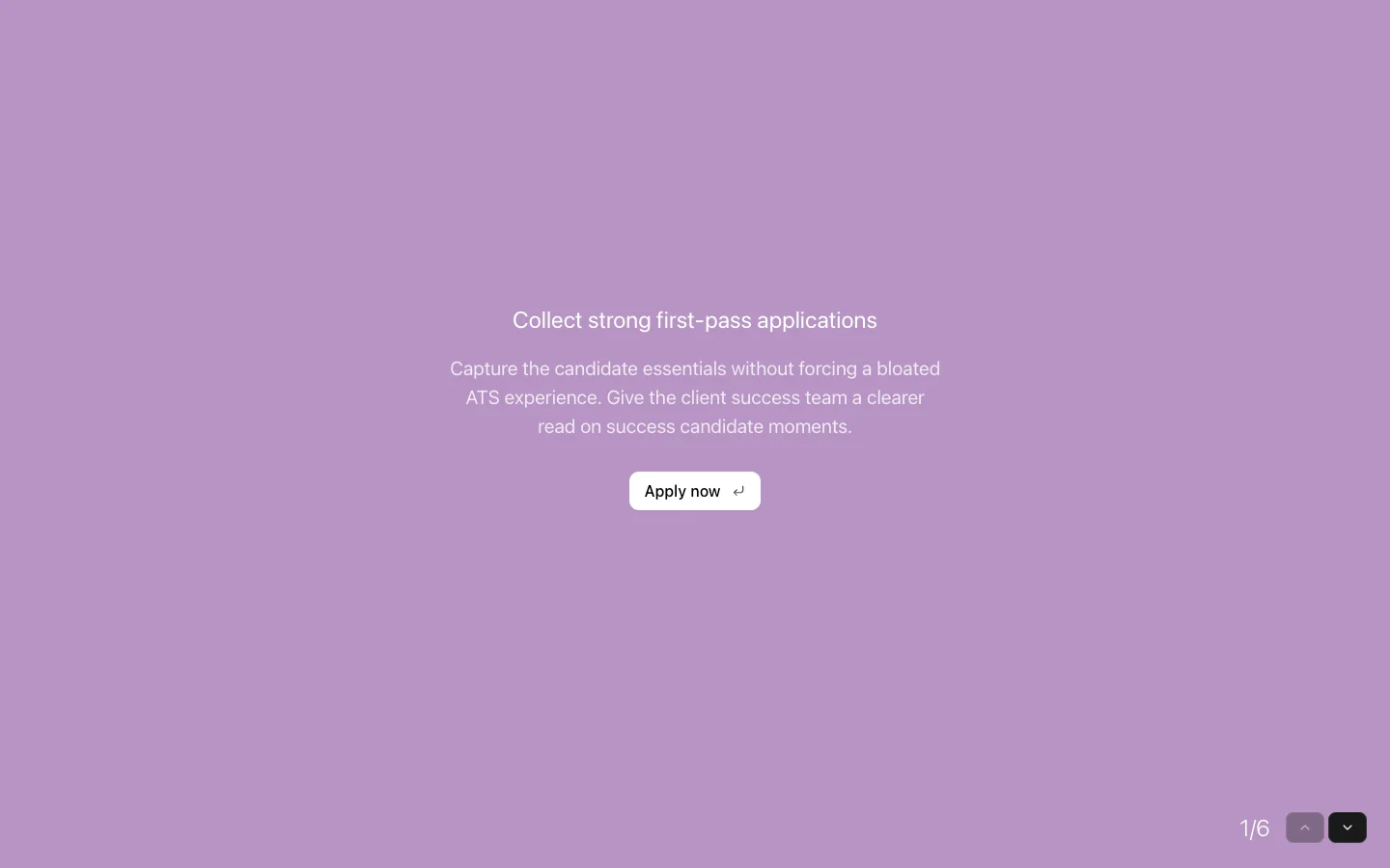 Success Candidate Application Form preview