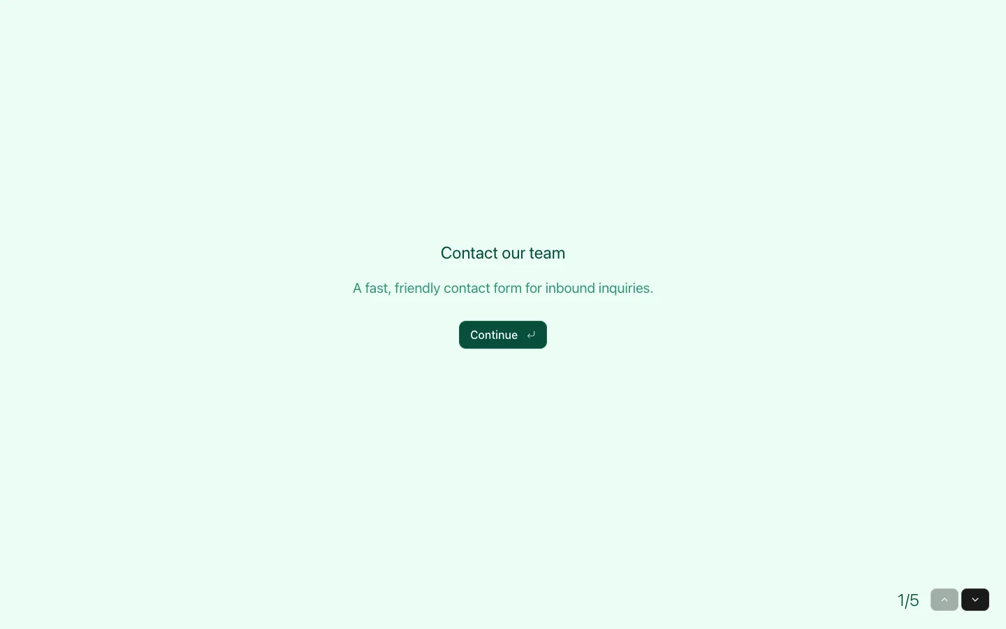 Contact Form preview