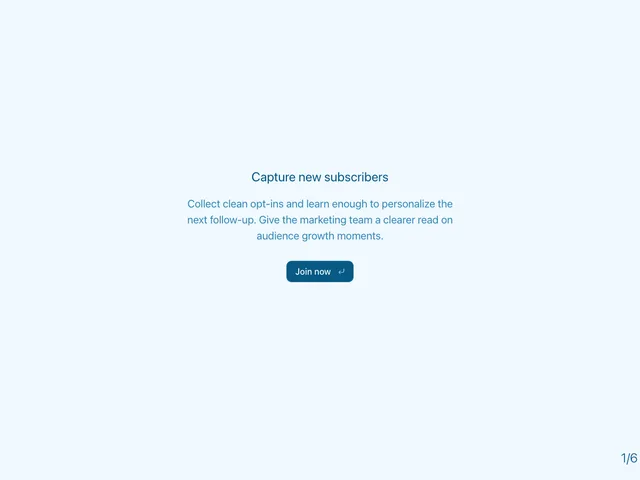 Audience Growth Signup Form preview