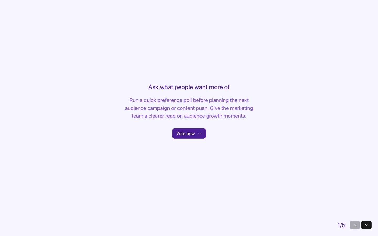 Audience Growth Preference Poll preview