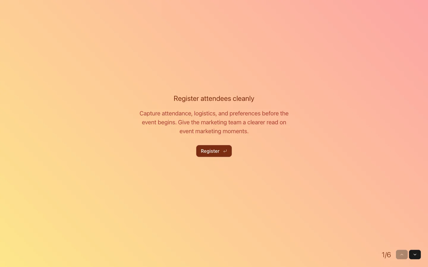 Event Marketing Registration Form preview