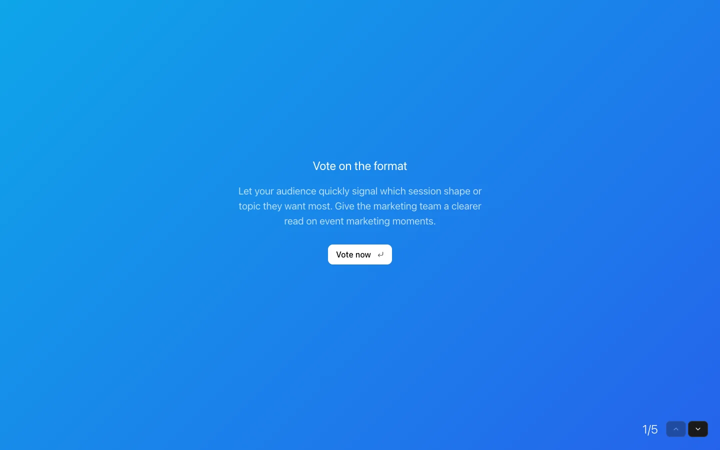 Event Marketing Session Poll preview