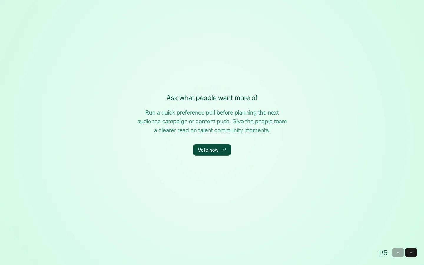 Talent Community Preference Poll preview