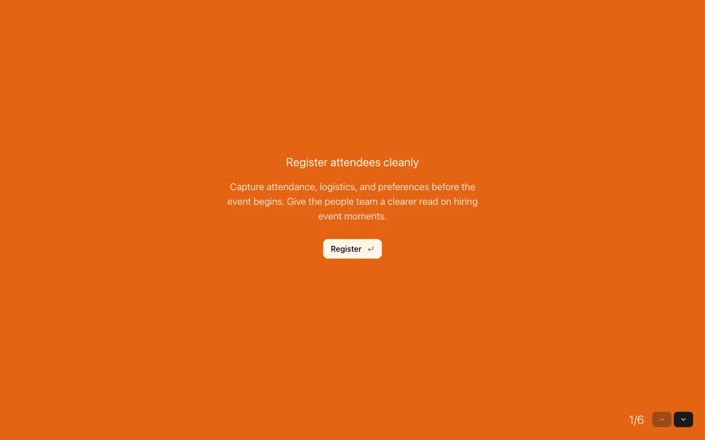 Hiring Event Registration Form preview