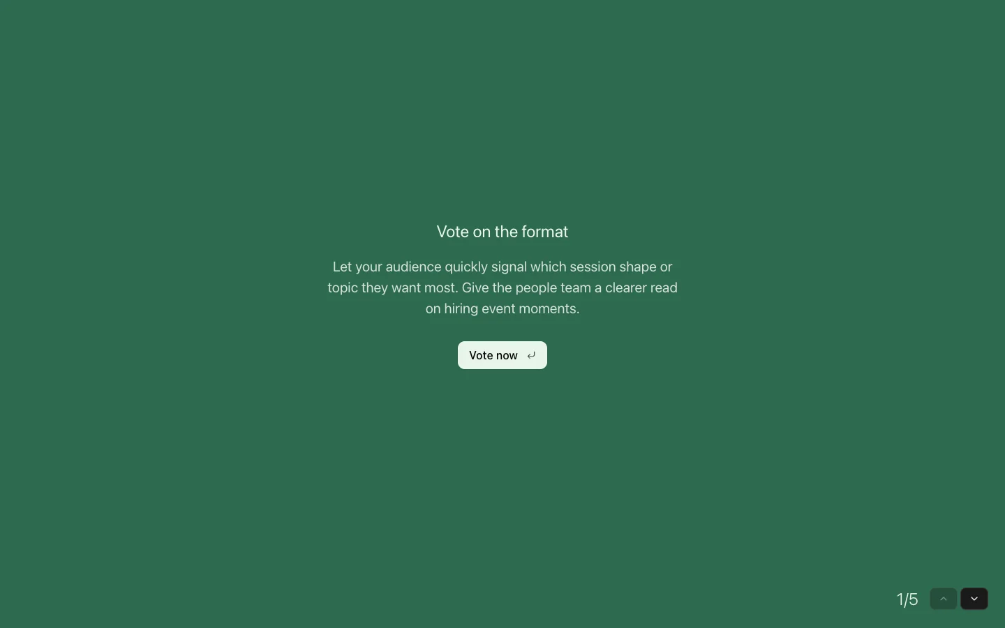 Hiring Event Session Poll preview