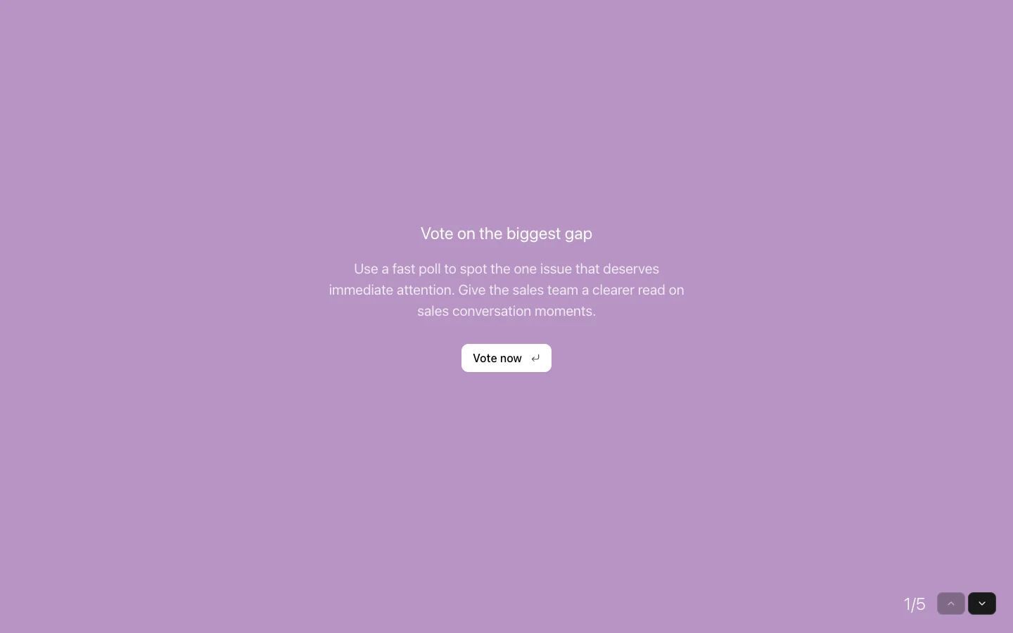 Sales Conversation Sentiment Poll preview