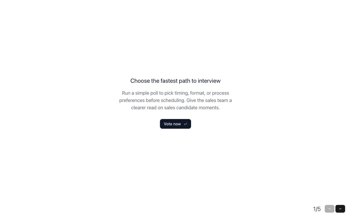Sales Candidate Availability Poll preview