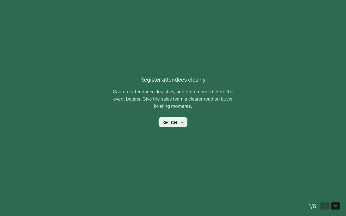 Buyer Briefing Registration Form preview