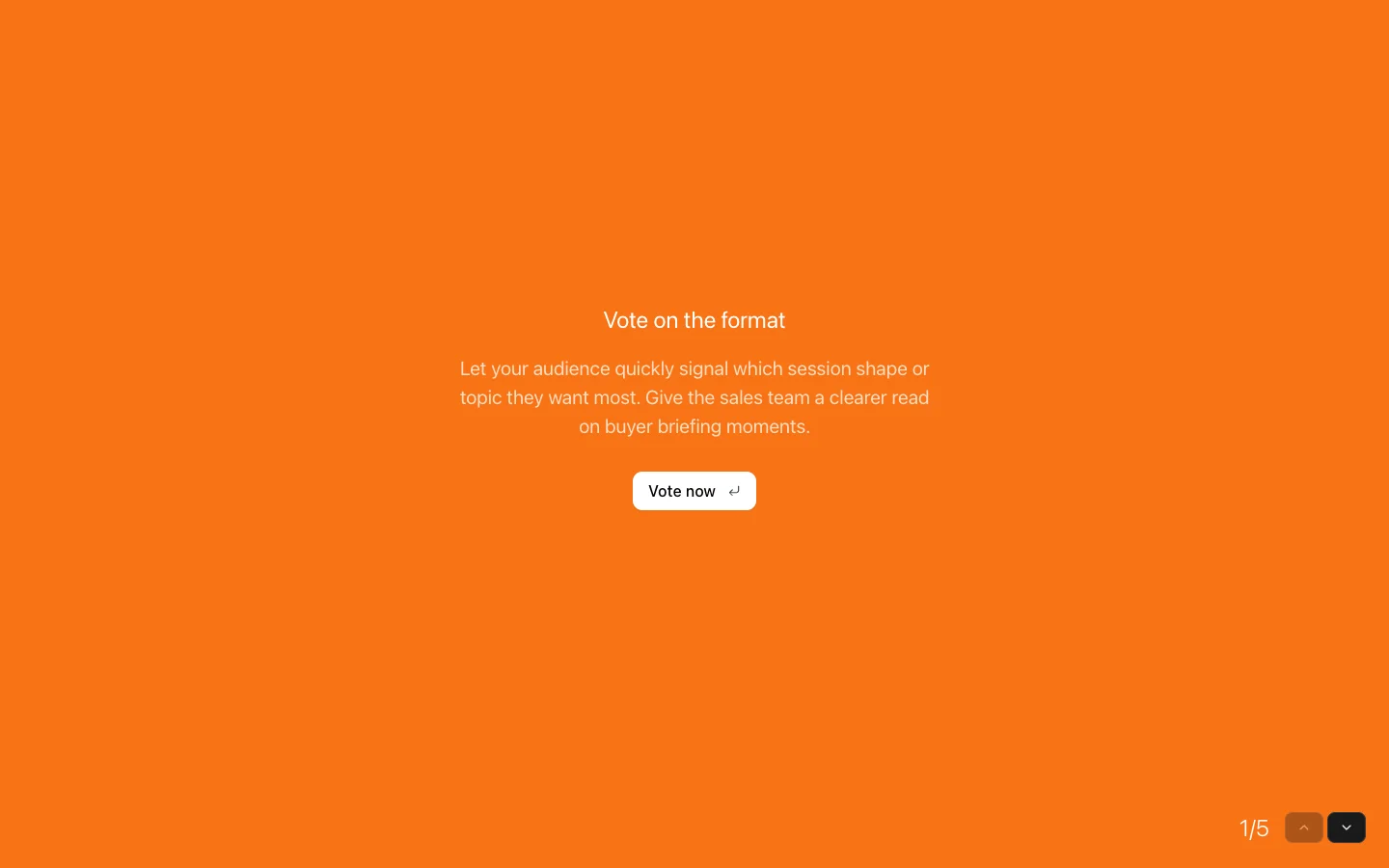 Buyer Briefing Session Poll preview