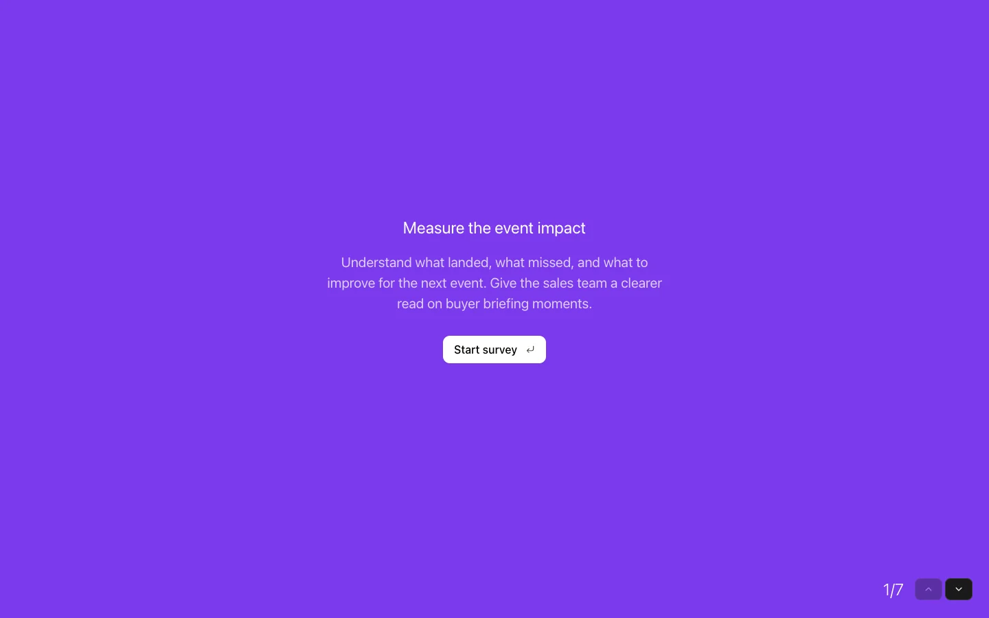 Buyer Briefing Event Survey preview